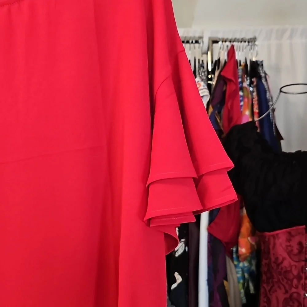 Sympli Bright Red Blouse - Picture 6 of 12